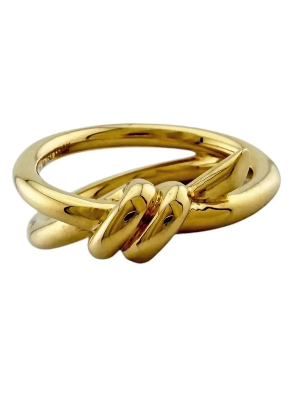 Tiffany & Co Knot Double Row Ring 18k Yellow Gold
